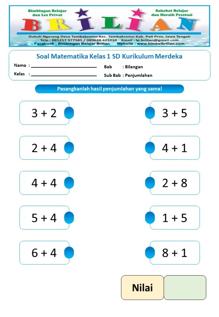10 Rahasia Menguasai Soal Matematika Kelas 1 Penjumlahan Agar Anak Cepat Pintar Berhitung