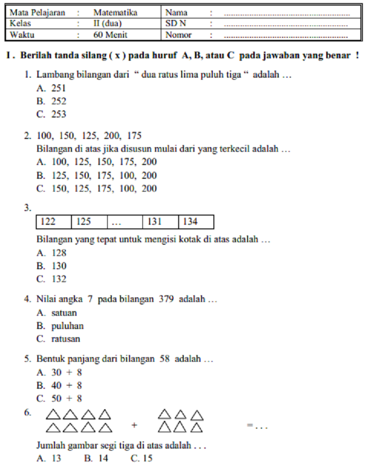10 Rahasia Nilai Sempurna Lewat Latihan Contoh Soal PTS Matematika Kelas 2 SD Semester 1 10 Rahasia Nilai Sempurna Lewat Latihan Contoh Soal PTS Matematika Kelas 2 SD Semester 1