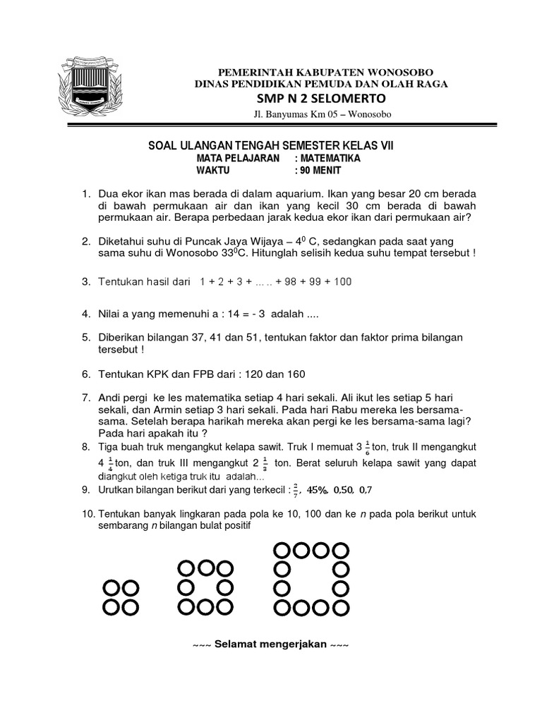 Soal Ulangan Kelas 5 Semester 1 Dalchaebi Soal Ulangan Kelas 5 Semester 1 Dalchaebi